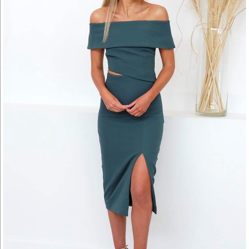 ELLIATT SERPENTINE DRESS in peacock